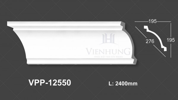 Phào trần trơn PU VPP-12550