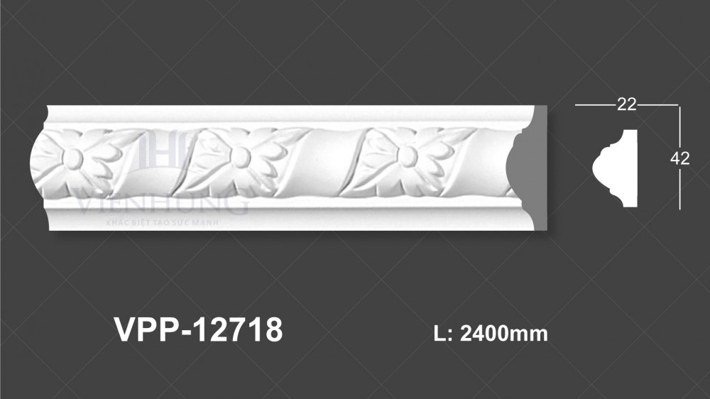 Chỉ nẹp hoa văn PU VPP-12718