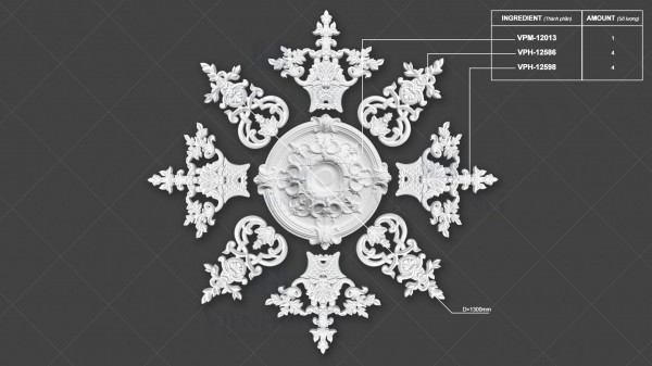 Bộ Hoa Trần VPM-12013 D1300mm